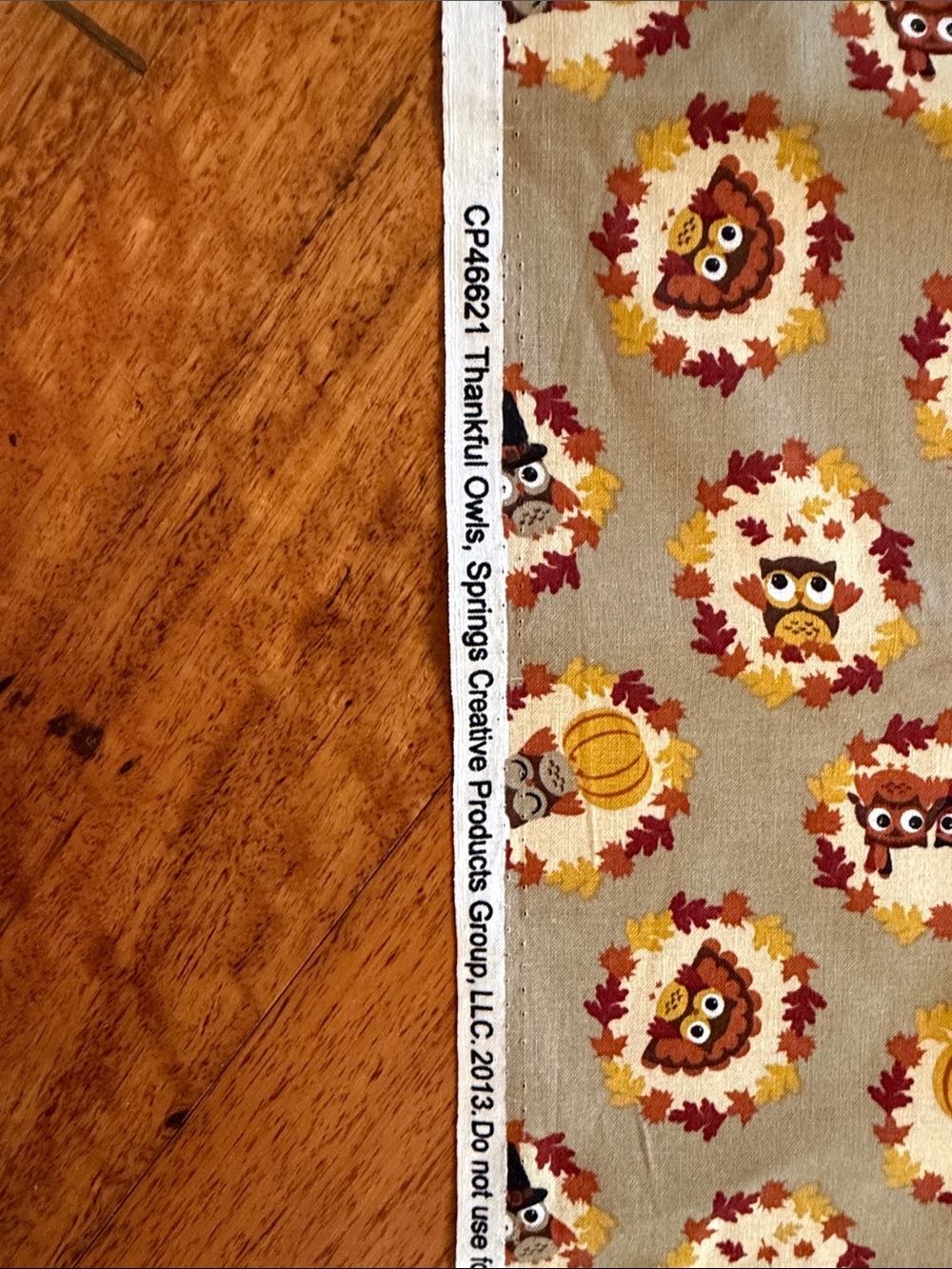 HTF Alexander Henry & Springs Creative Fall Owl Fabric Lot - 4 Pcs (2.1 + Yds) - Picture 4 of 8